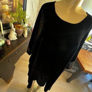 Laise Adzer oversized large sleeved scoop neckline 100% Silk TUNIC/Mini Dress